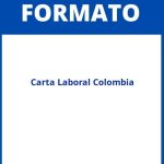 Formato Carta Laboral Colombia