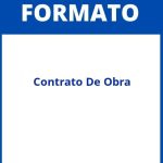 Formato Contrato De Obra