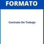 Formato Contrato De Trabajo