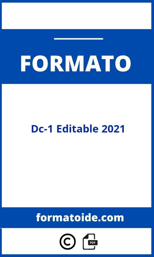 Formato Dc-1 Editable 2021