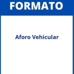 Formato De Aforo Vehicular