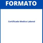 Formato De Certificado Medico Laboral