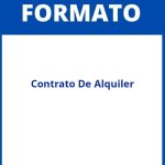 Formato De Contrato De Alquiler