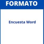 Formato De Encuesta Word