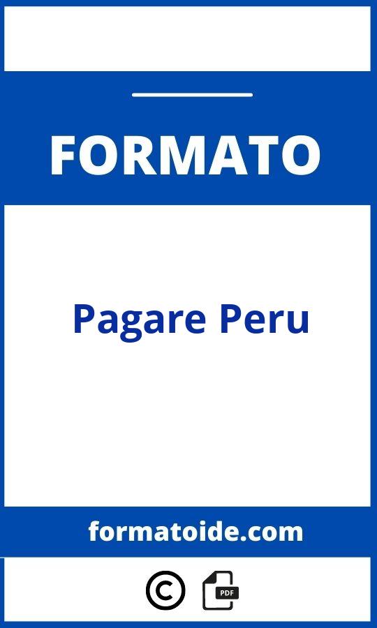 Formato De Pagare Peru