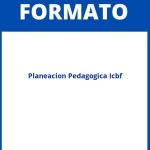 Formato De Planeacion Pedagogica Icbf