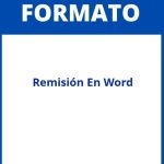 Formato De Remision En Word