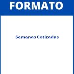 Formato De Semanas Cotizadas
