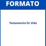 Formato De Testamento En Vida