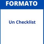 Formato De Un Checklist