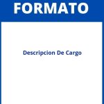 Formato Descripcion De Cargo