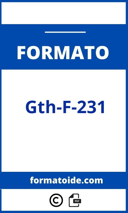 Formato Gth-F-231