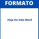 Formato Hoja De Vida Word 2018