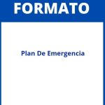 Formato Plan De Emergencia