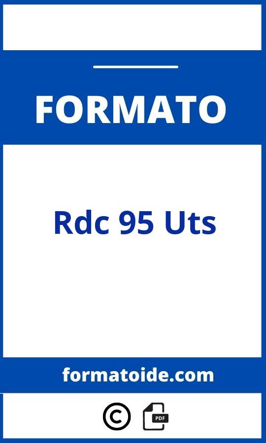 Formato Rdc 95 Uts