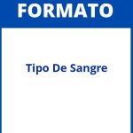 Formato Tipo De Sangre