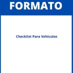 Formatos De Checklist Para Vehiculos