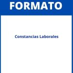 Formatos De Constancias Laborales